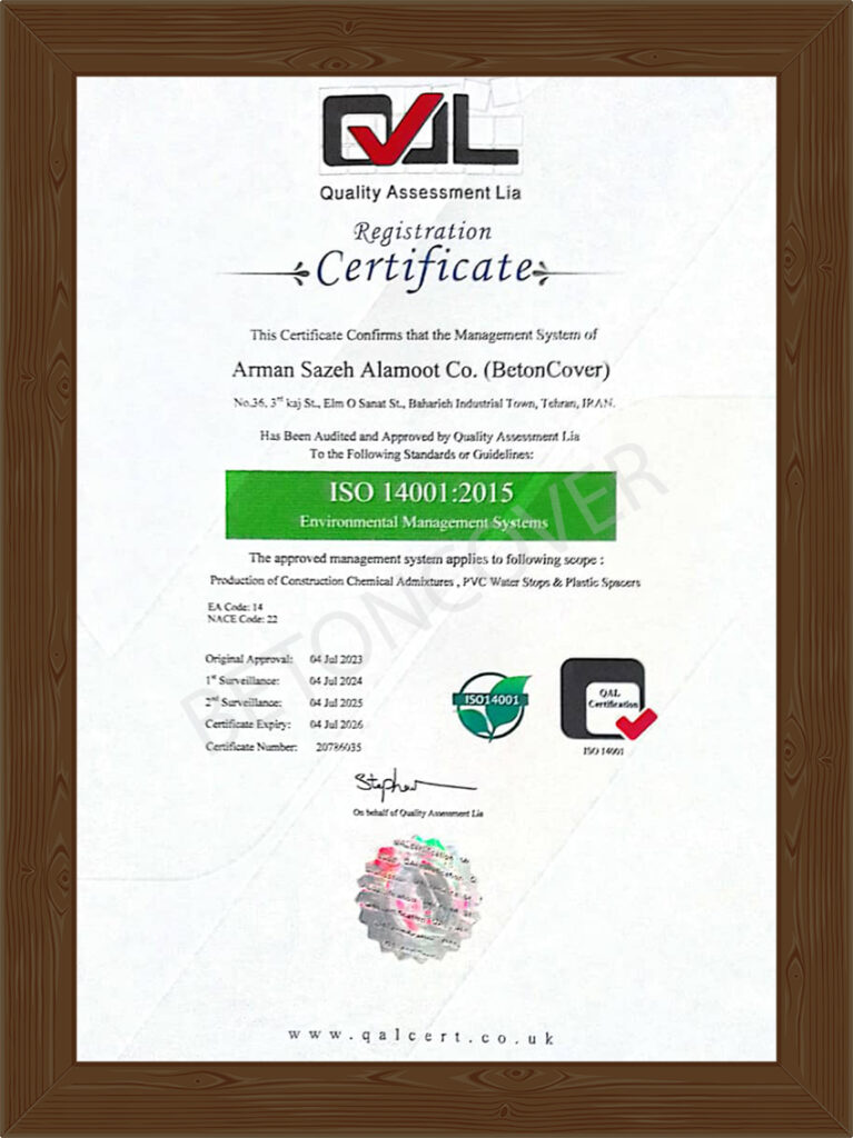 betoncover certificate