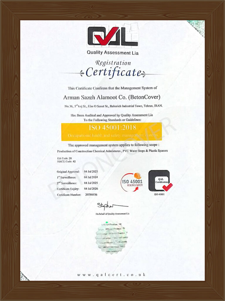 betoncover certificate