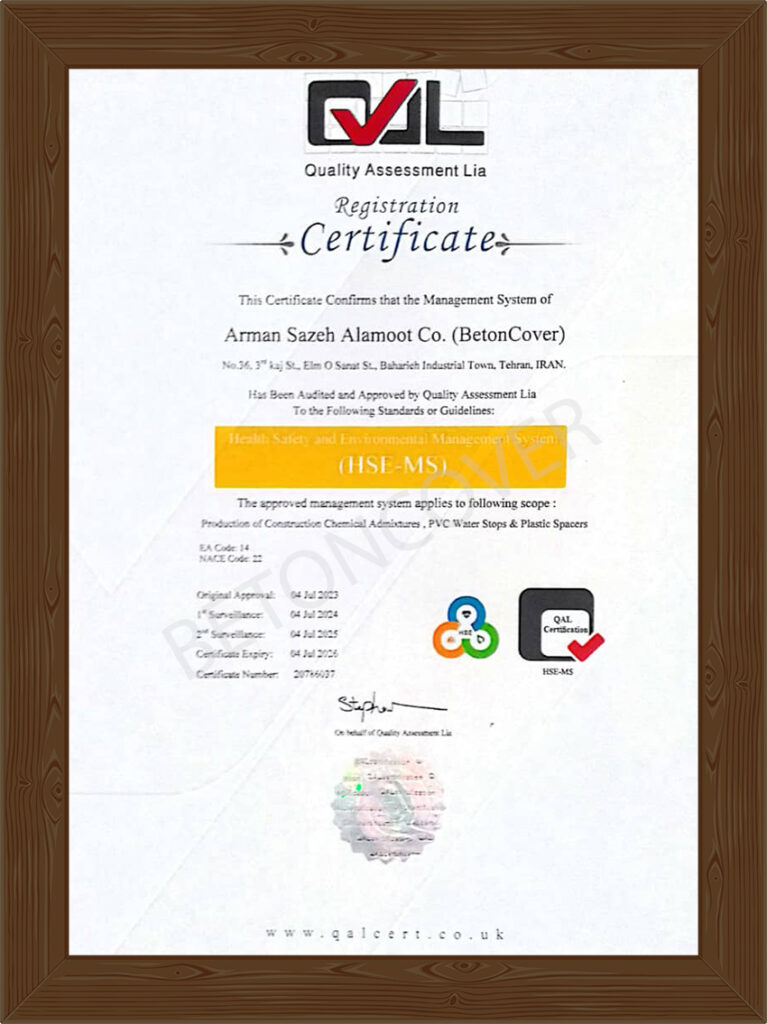 betoncover certificate